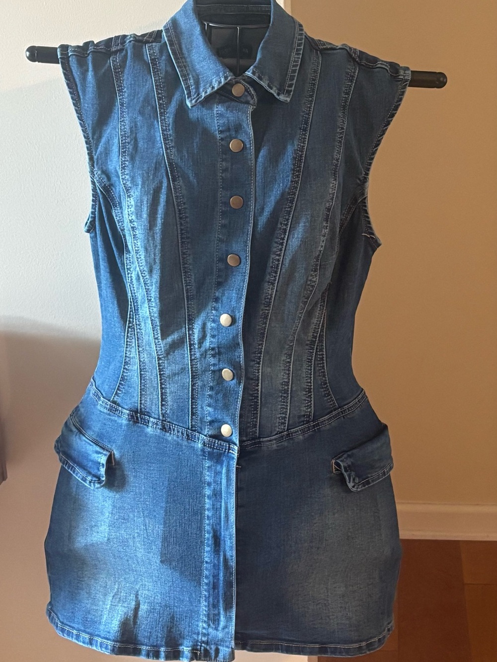 Fashion Nova Denim Mini Dress – Size Medium – NEW WITH TAGS